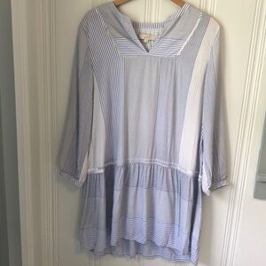 LOFT long sleeve striped dress